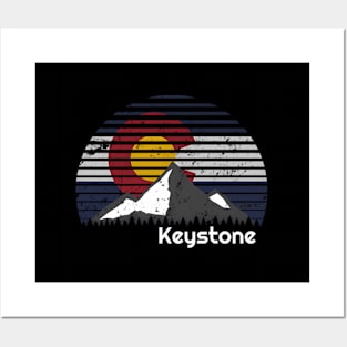 Keystone Colorado X Co Flag Mountain Posters and Art